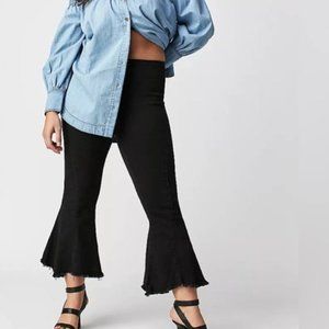 FREE PEOPLE /WTF CRVY last dance flare pants Sz 27 NEW